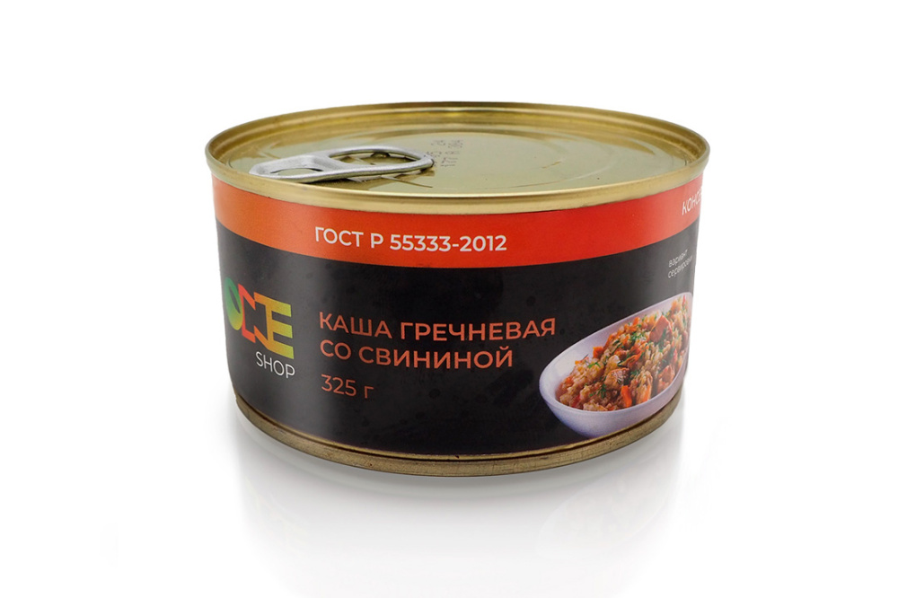 Каша гречневая со свининой One Shop ж/б 325 г.