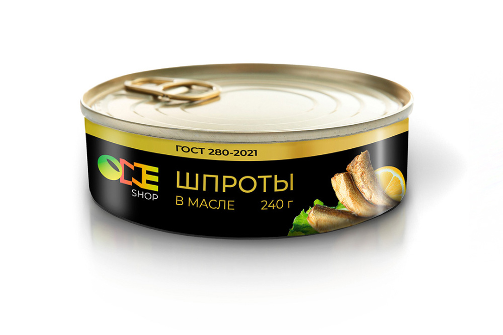 Шпроты в масле One Shop ж/б ключ 240 г.