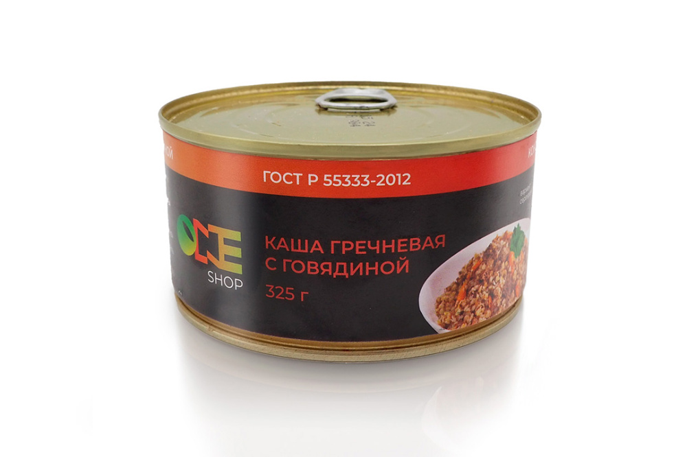 Каша гречневая с говядиной One Shop ж/б  325 г.
